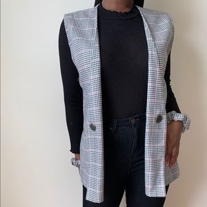 Reworked sleeveless Blazer with scrunchies